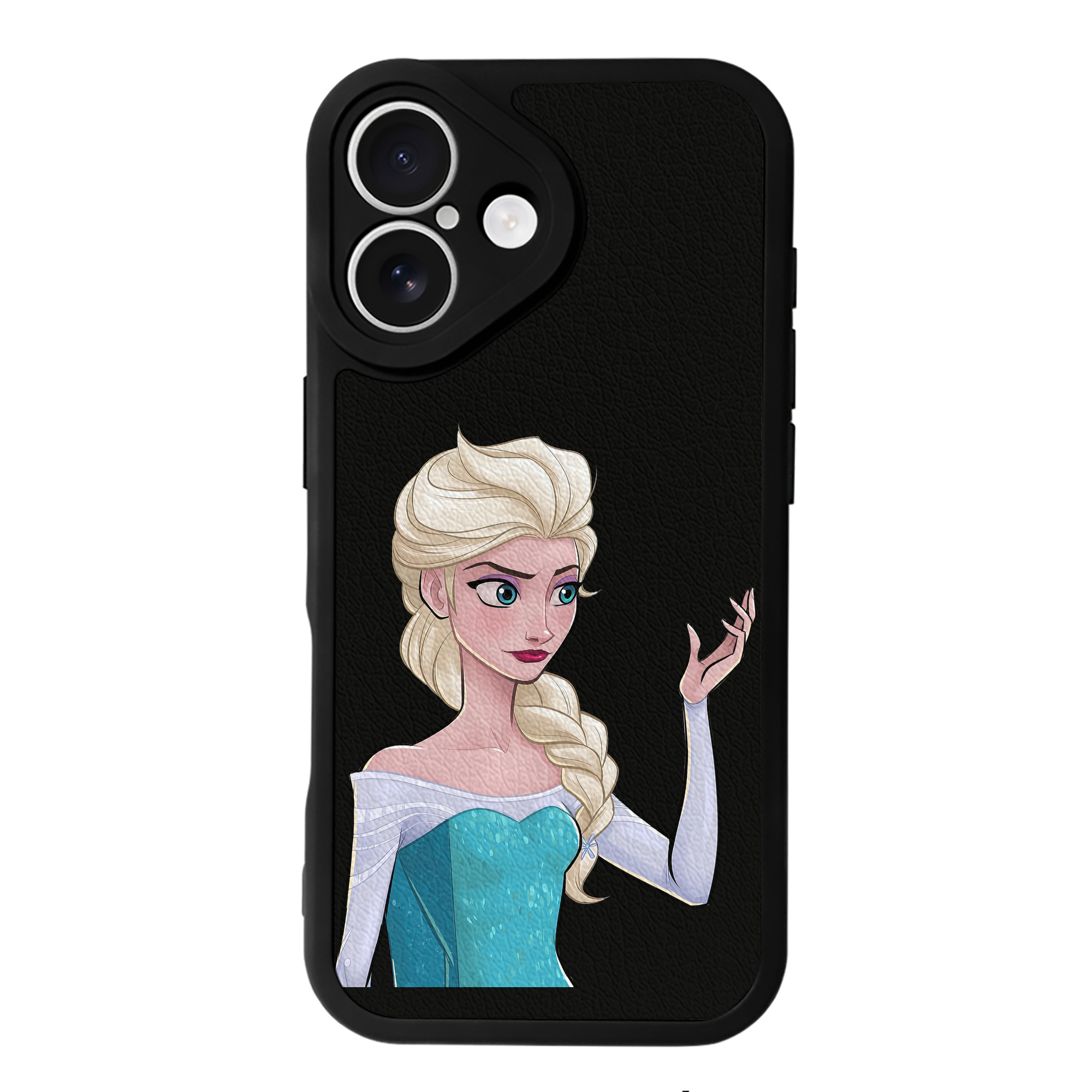 （画像用） アナと雪の女王 アンナ エルサ Frozen Anna Elsa 【iPhone 16シリーズ対応】シリコンスマホケース（レザー調） 材質：シリコン